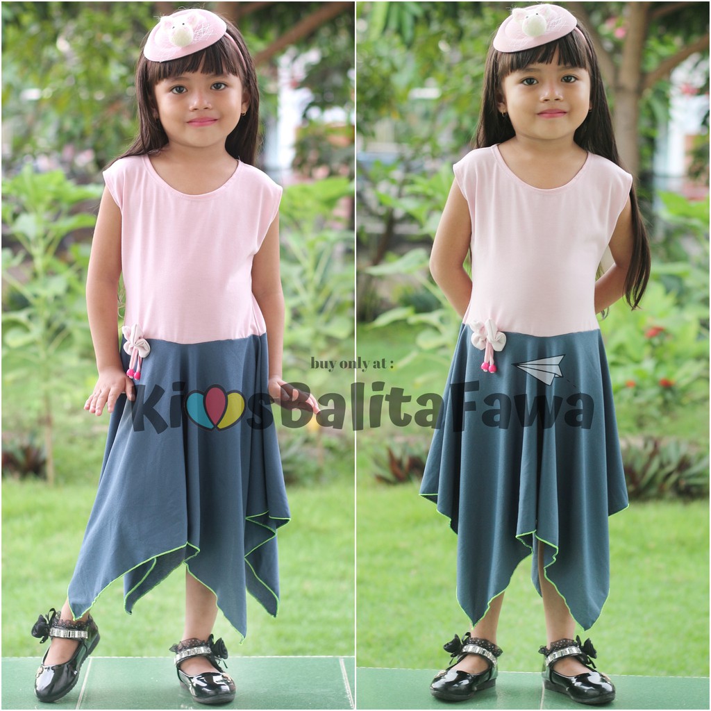 Dress Alona uk 2-3 th // Dress Balita Dress Anak Cewek Dress Import Dress Yukensi Dress Anak Murah