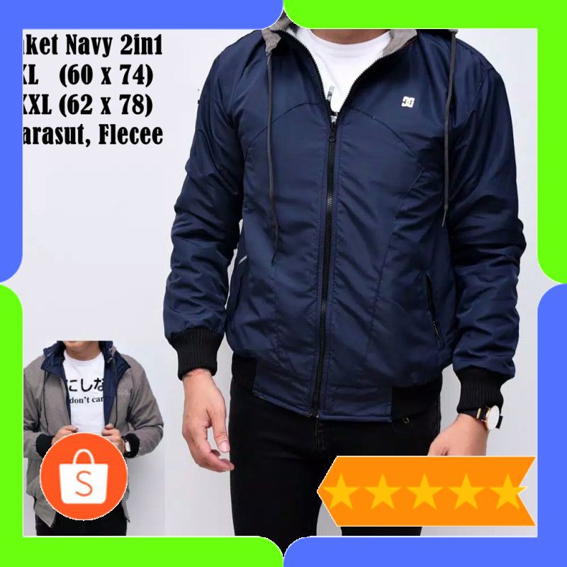 MERAH PINK HIJAU KUNING TRAND BARU 2019 MODEL K-POP | Ukuran Fit XL & XXL Jaket Pria Bolak Balik