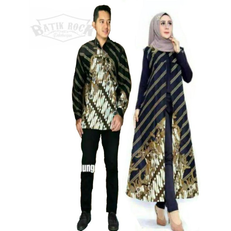 COUPLE CARDIGAN BATIK ukuran allside MOTIF LAWAS