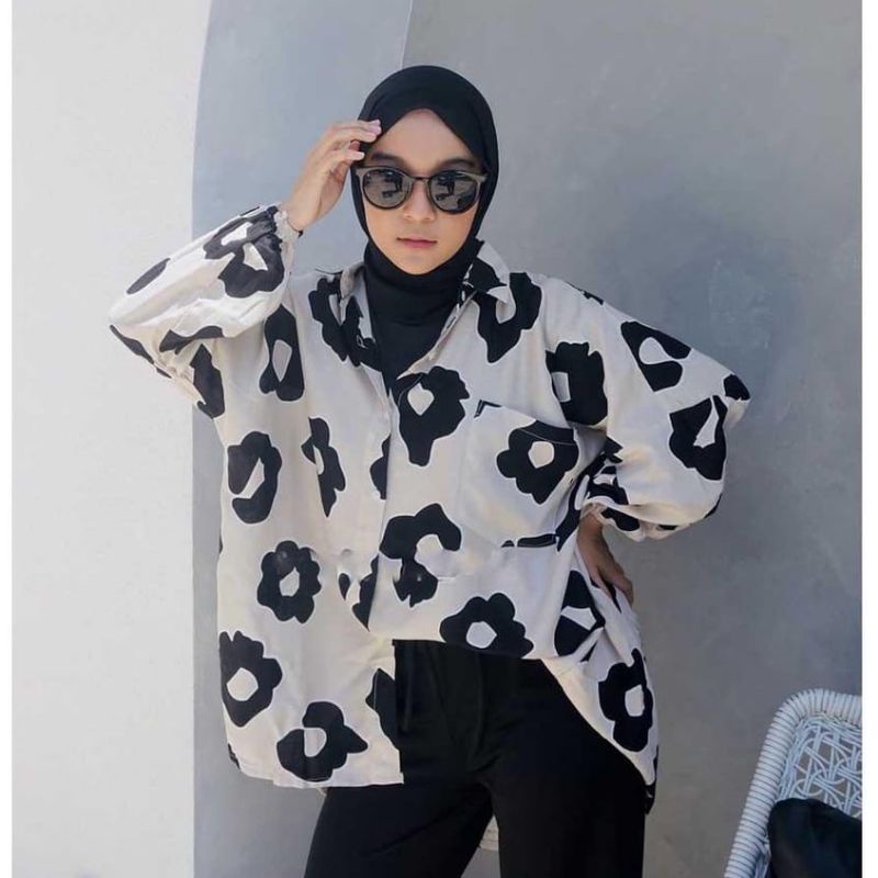 KEMEJA OVERSIZE MOTIF JUMBO BUSUI FRIENDLY