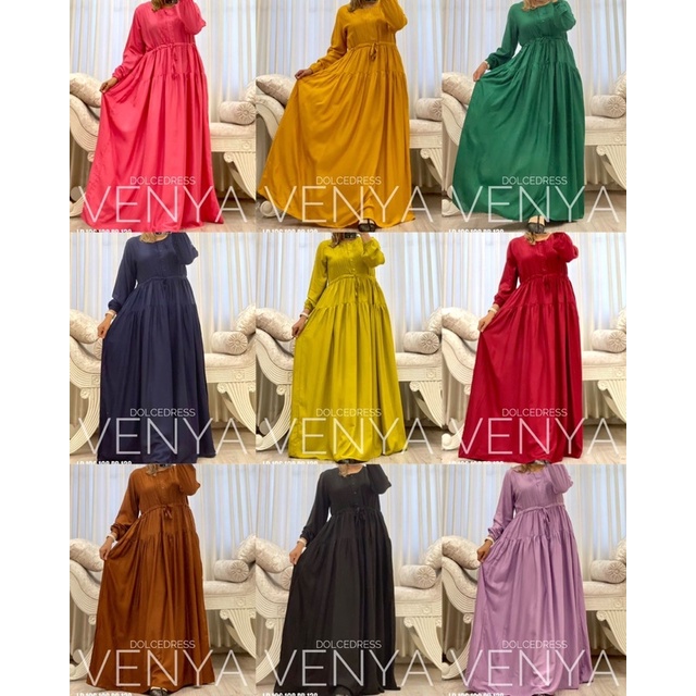 Daster arab DOLCE VENYA  Gamis Rayon Maxi Dress Super Klok