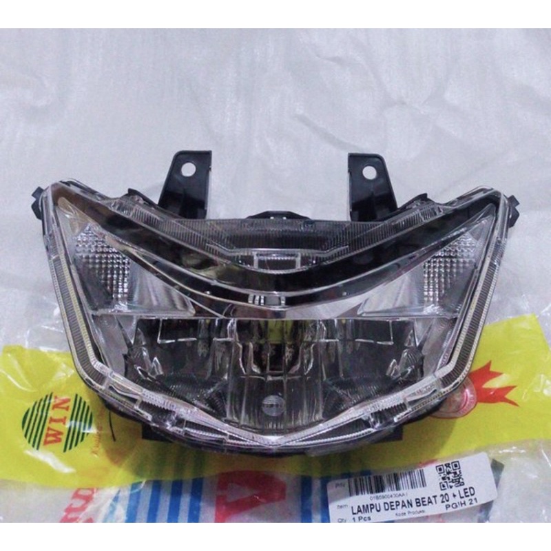 REFLEKTOR LAMPU DEPAN PLUS LED HONDA BEAT FI LED 2020 MERK WIN