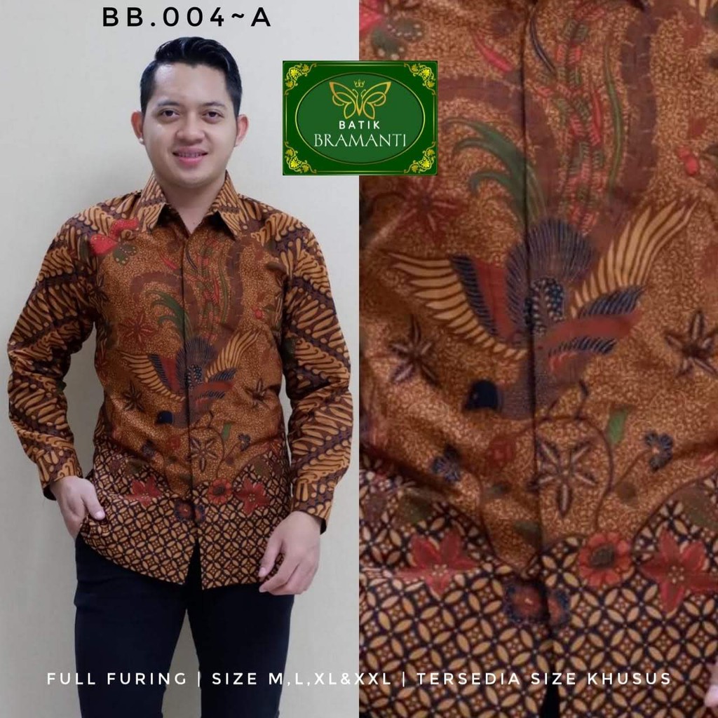 Kemeja Batik solo Katun Full Furing Premium