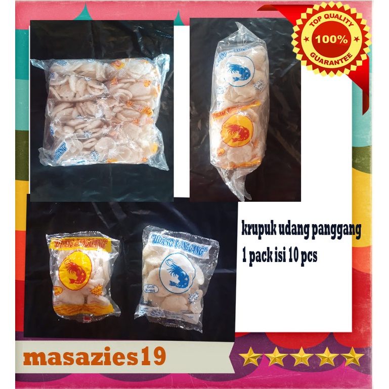 

Krupuk Udang Panggang Gurih Renyah Dengan Rasa Udang yang khas 1 pack isi 10 pcs