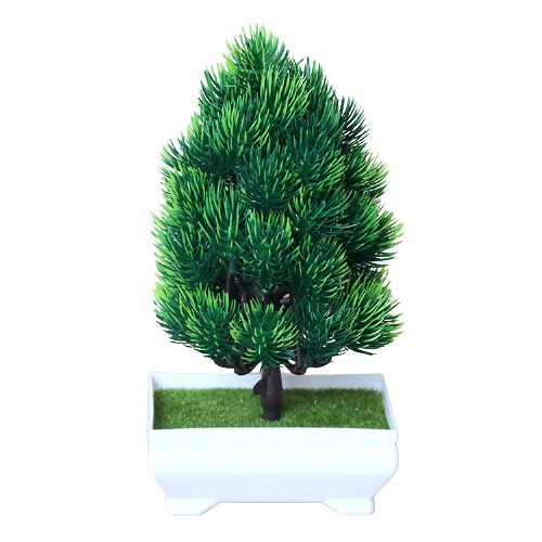 HC Pot Ornamen Christmas Bunga 21 Tanaman Hias Artificial Dekorasi Bunga Pot Bunga Plastik Import-HC5593 HIJAU