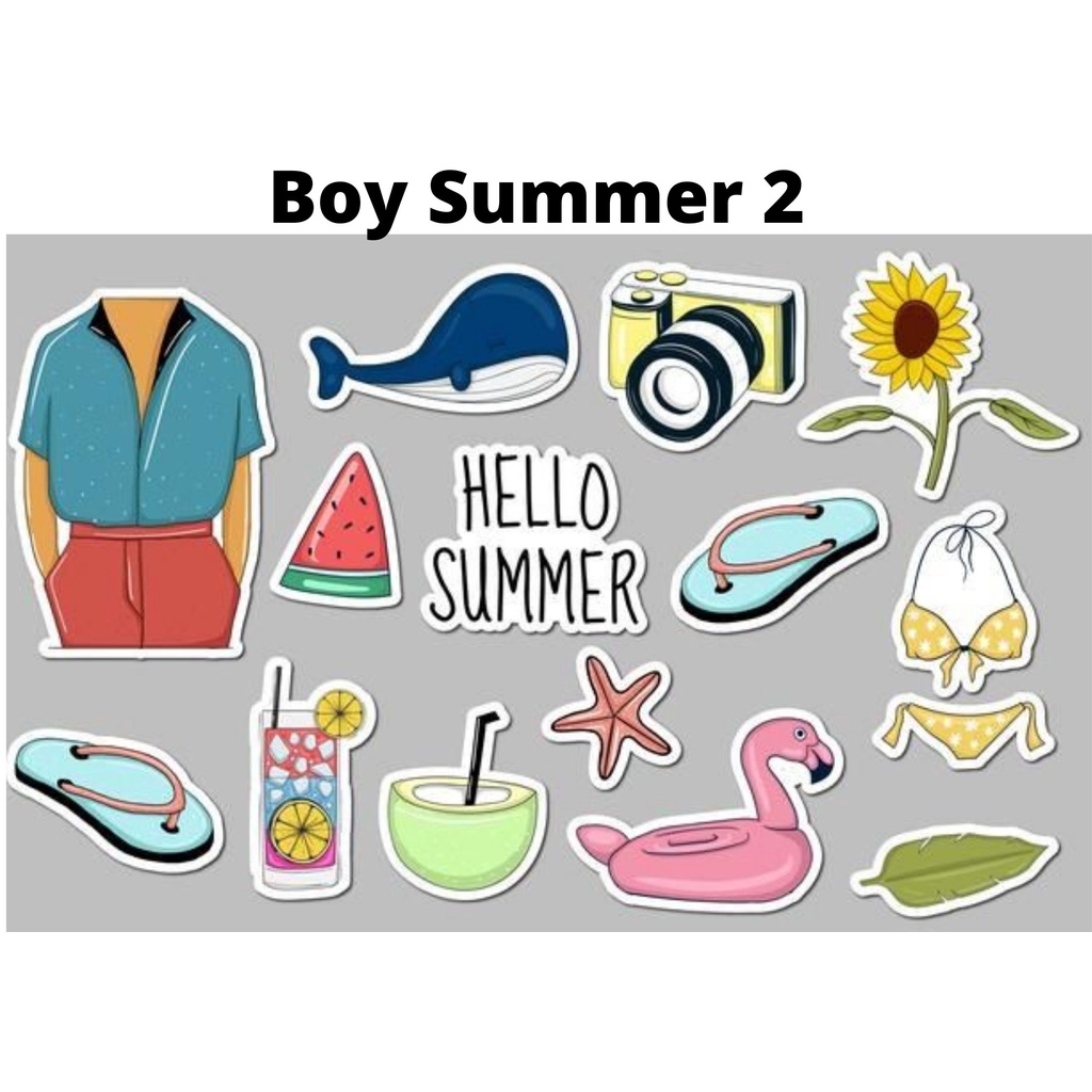 Sticker Boy Summer Sticker HP/ Laptop Aesthetic Murah Lucu