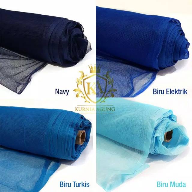 Kain Tile Tulle Tila Halus Jatuh 1.7 M Gulungan per Roll Bahan Rok Dress Gaun Kebaya Murah