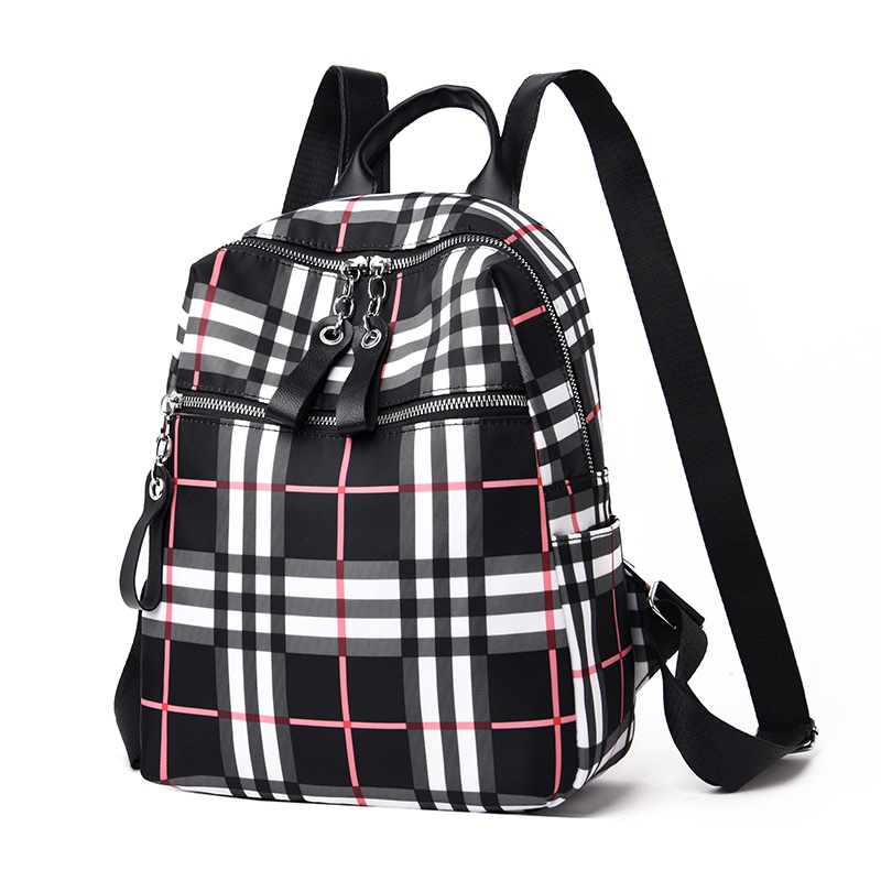 TASHAPPY CR7169 tas RANSEL MOTIF TARTAN wanita import model korea supplier tas import 1 KG = 3 TAS BQ3224  LT2102 JT1170