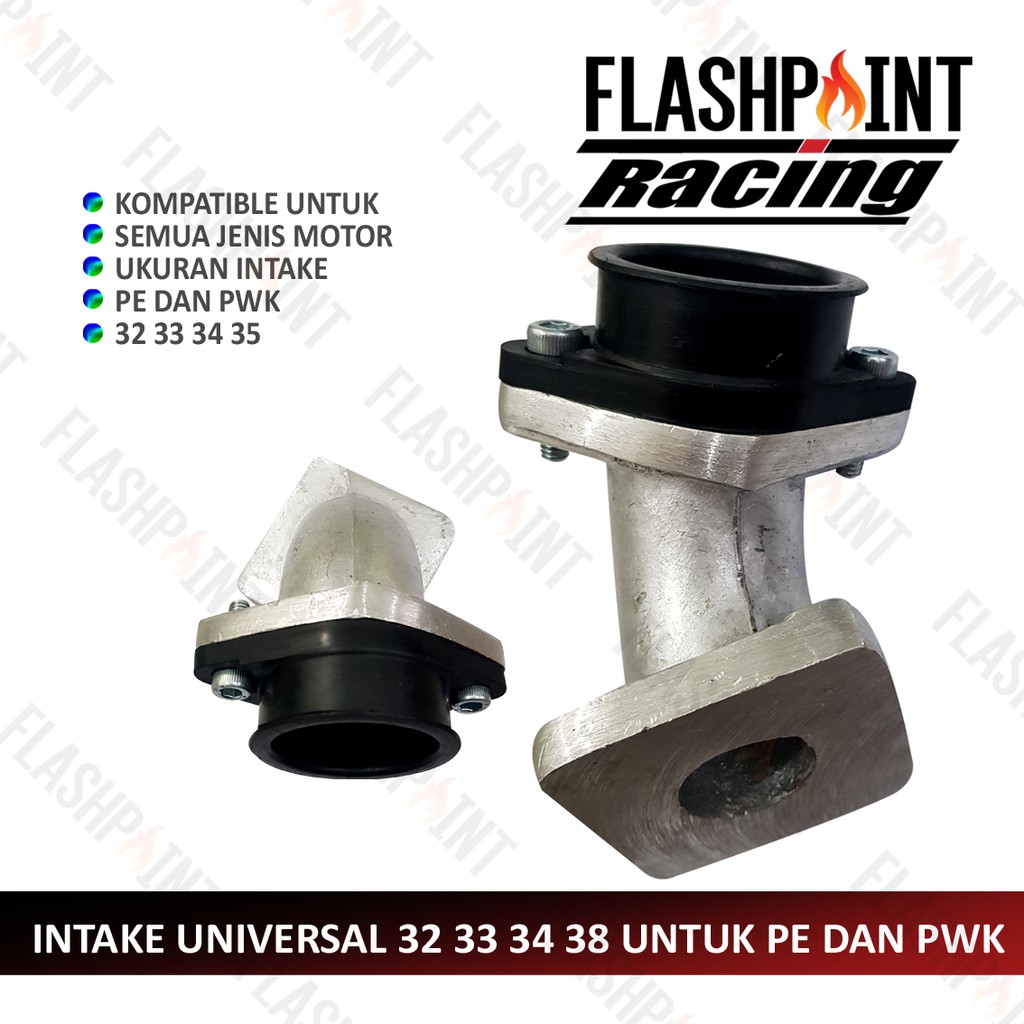 (BISA COD) INTAKE MANIFOLD INTEK MIRING UKURAN PE DAN PWK AIRSTRIKE AS PWK 32 33 34 35 UNTUK SEMUA MOTOR BALAP