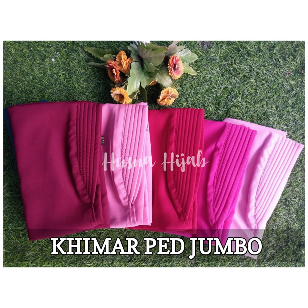 [HUSNA HIJAB] Khimar Ped Jumbo 100cm x 125cm / Kerudung Ped Jumbo / Kerudung Jumbo