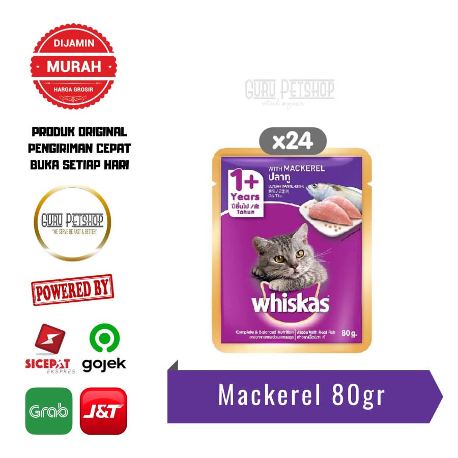 Whiskas Pouch 1 Dus isi 24 Whiskas Junior Whiskas Tuna Whiskas Sachet