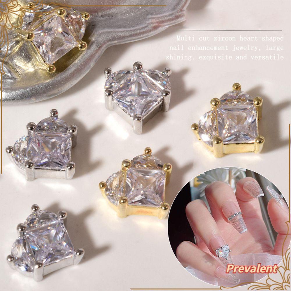 Aksesoris Berlian Imitasi Bentuk Hati 3D Untuk Dekorasi Nail Art