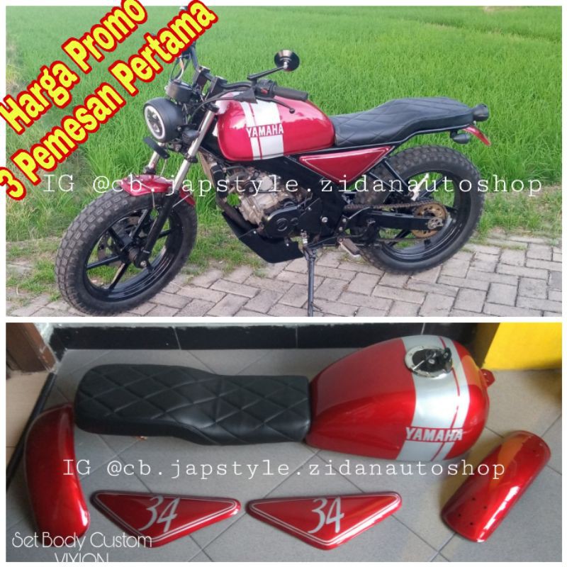Bodyset Kastem Vixion injection Verza CB150 aksesoris japstyle caferacer Scrambler tracker brats dll