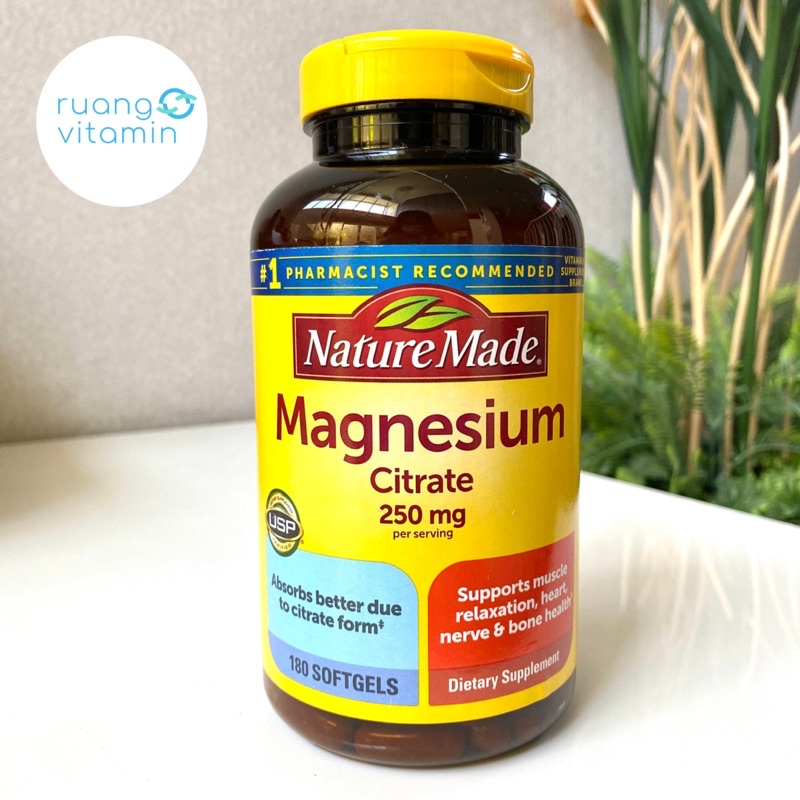 NATURE MADE Magnesium Citrate 250MG (180 Softgels)