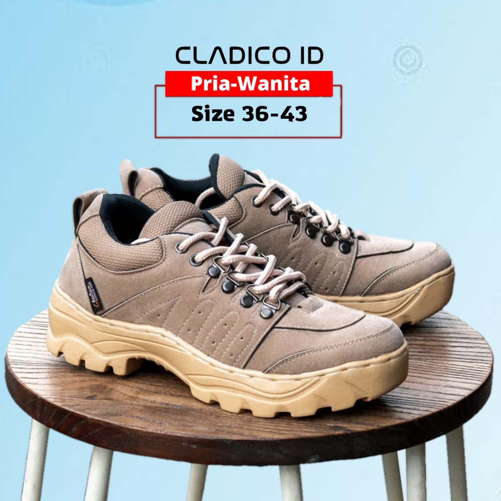 Sepatu Safety Boots Ujung Besi Unisex Pria Wanita CLADICO Skyway Sefty Cowok Cewek Kerja Lapangan Proyek Outdoor Kualitas Premium High Mood Booster Size Ukuran 36 37 38 39 40 41 42 43