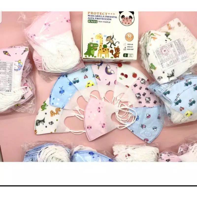 masker 3 ply anak / bayi duckbill isi 10 / masker kn95 anak / bayi