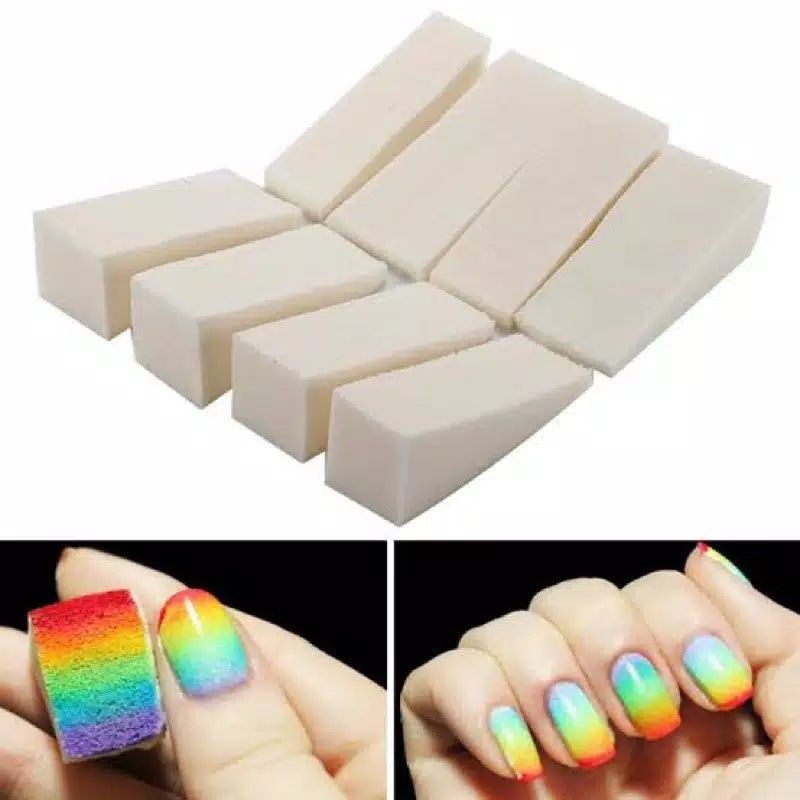 Spons ombre nail art sponge gradasi spons segitiga nailart kuku. kutek warna warni