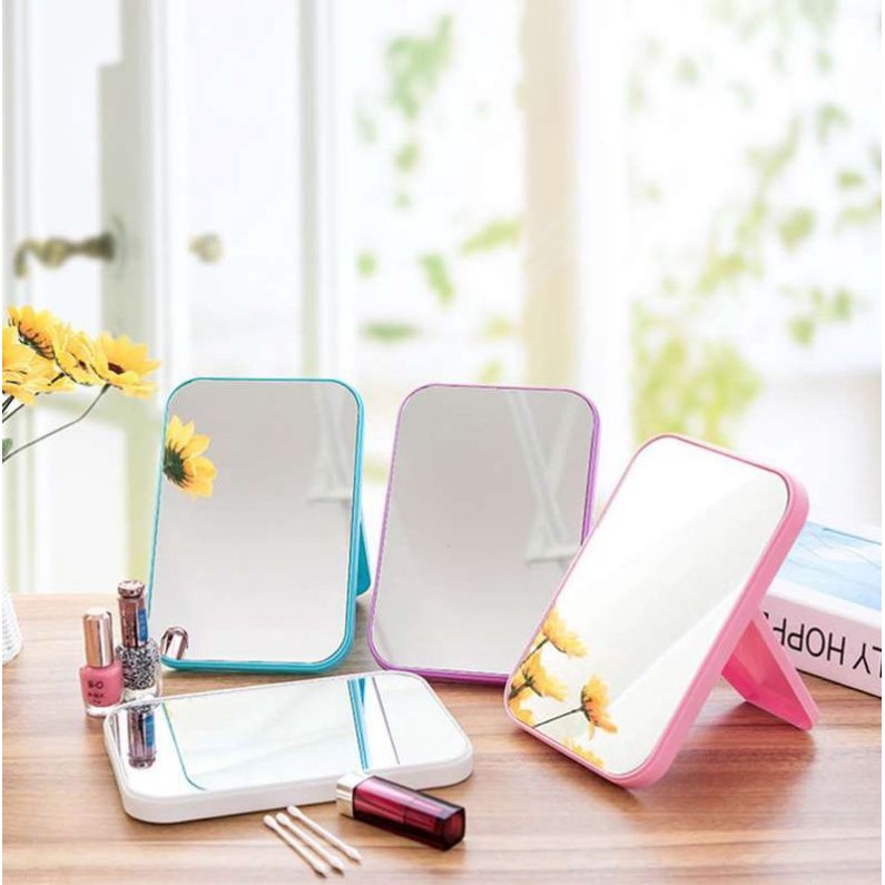 Cermin Lipat || Kaca Rias Lipat Persegi Duduk || Cermin Meja