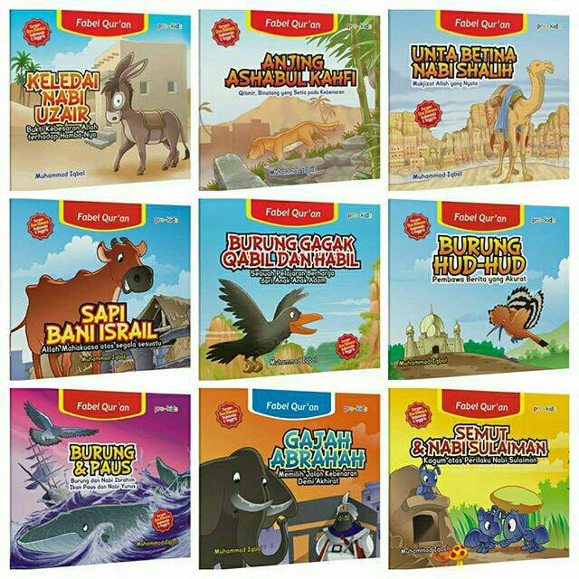 Paket Buku Anak Islami Fabel Quran Isi 9 Buku Shopee Indonesia