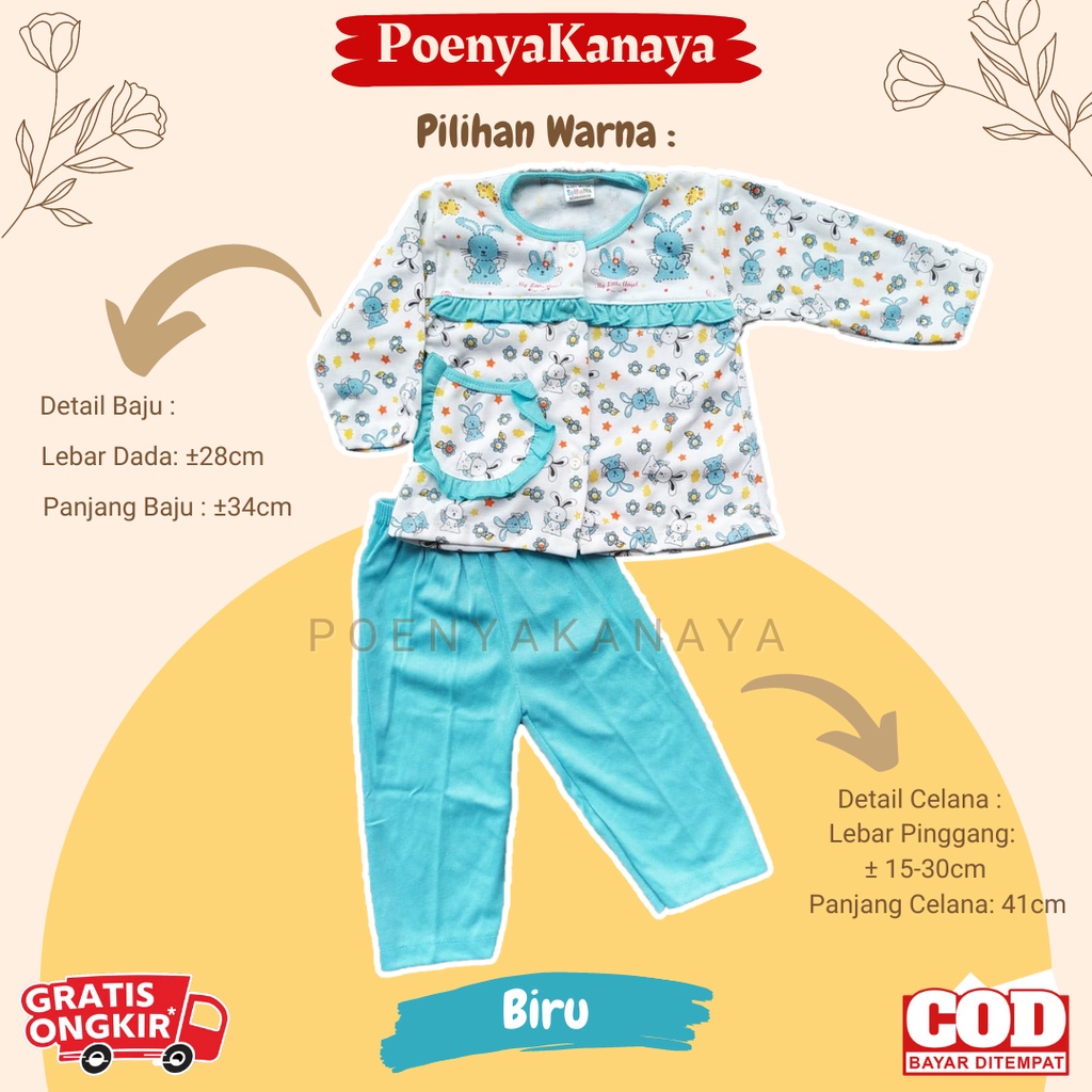 Setelan Baju Bayi Piyama Bayi Panjang Perempuan MY LITTLE ANGEL Syifana 6-18 bulan SPY21