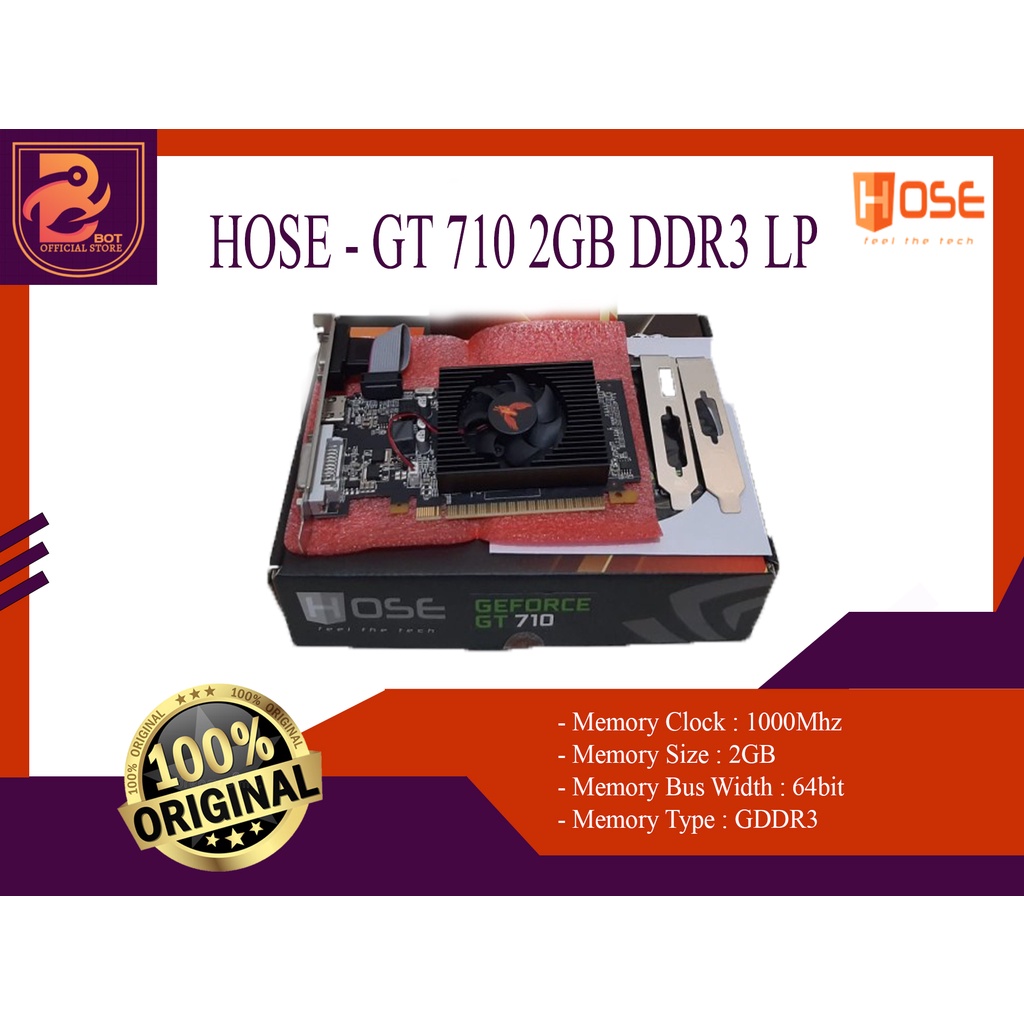 VGA Graphics Card NVIDIA Geforce GT 710 2GB ddr3 LP Hose | VGA Card | NVIDIA GT 710 2GB | NVIDIA ORI