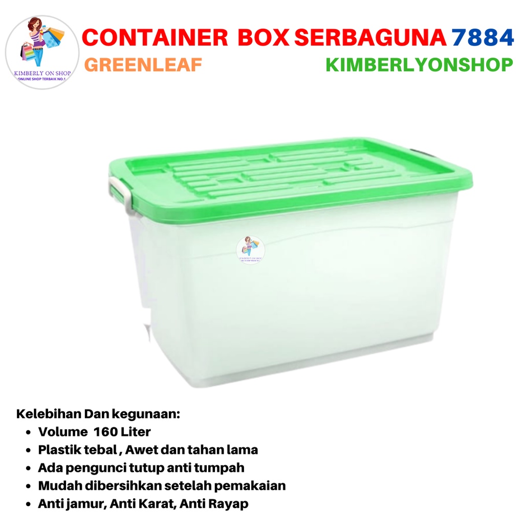 Container Box Tempat Penyimpan 160 Liter 7884 Sierra Green Leaf