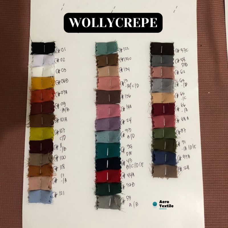 Kain Wollycrepe Caltri Premium 0.5 Meter - Bahan Wolycrepe Wolicrepe