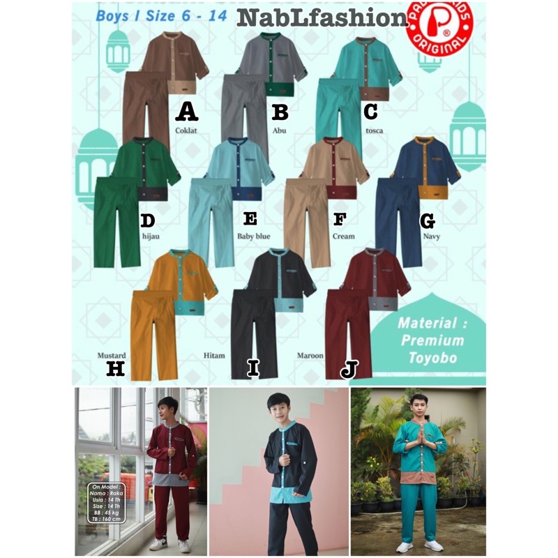 (6-14T) Setelan Koko Junior Toyobo Premium Koko Paddlekids set koko kurta paddle kids nablfashion