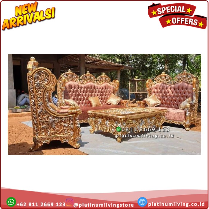 Sofa Tamu Ukir Mewah Kursi Tamu Ukir Sofa Jati Mewah Kursi Sofa Ukir Platinumliving Furniture Indone