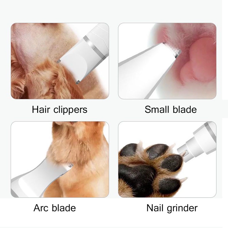 DworBeyondly 4 in 1 Alat Pencukur Bulu Hewan Anjing Kucing Pet Clipper Shaving Elektrik Rechargeable