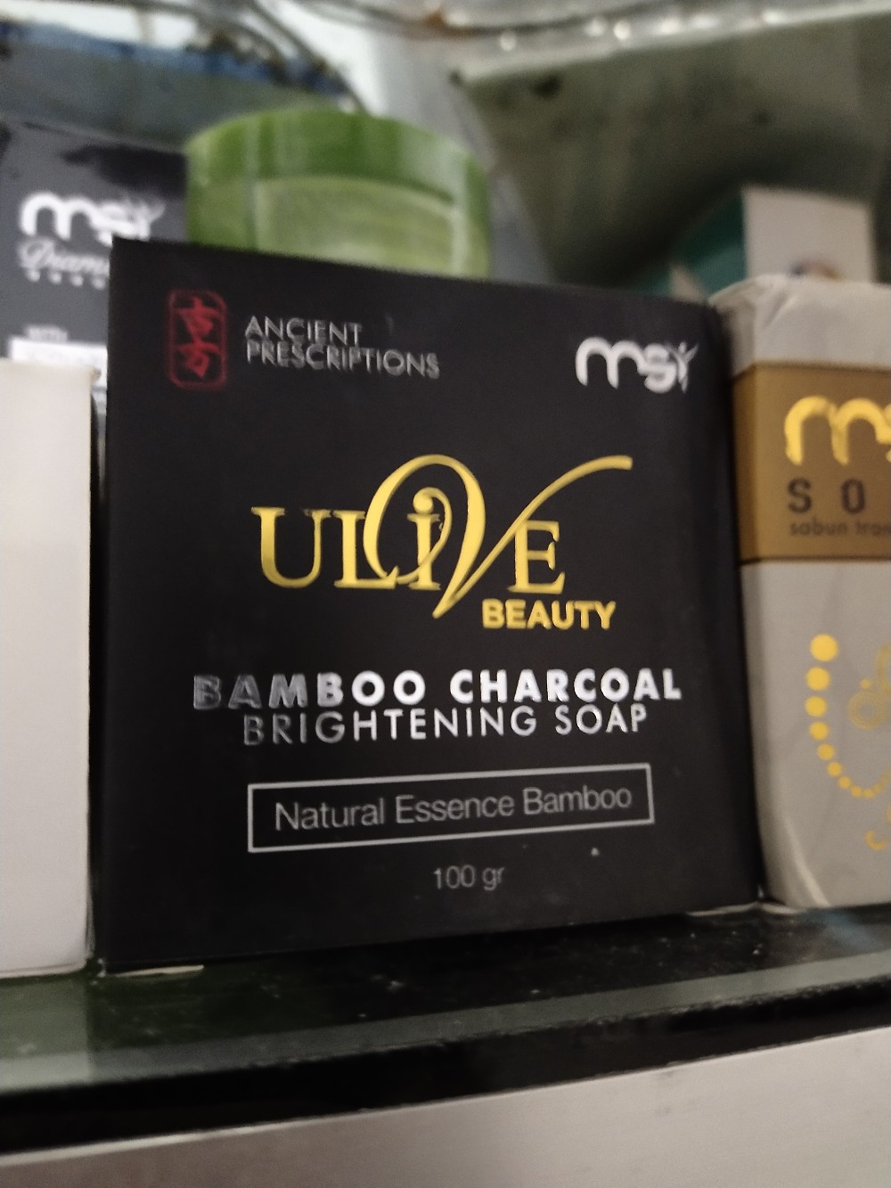 Msi Bamboo Charcoal Brightening Soap Sabun Bamboo Hitam Untuk Jerawat Flek Hitam Dan Gatal-gatal Ori