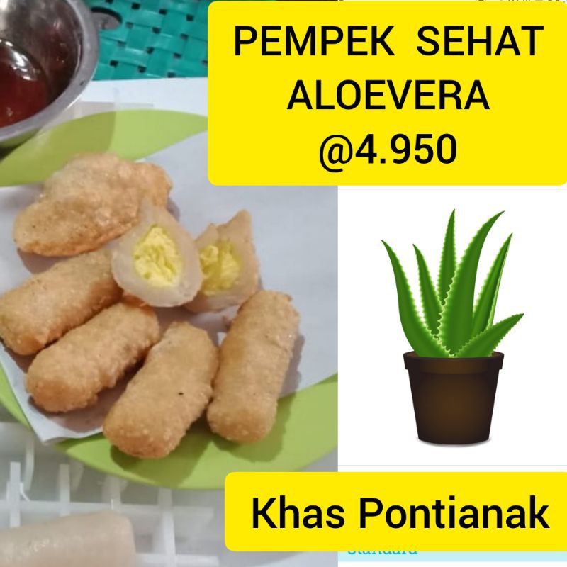 

pempek IKAN SEHAT frozen Aloevera ISI 10 PCS PLUS CUKO - Khas PONTIANAK