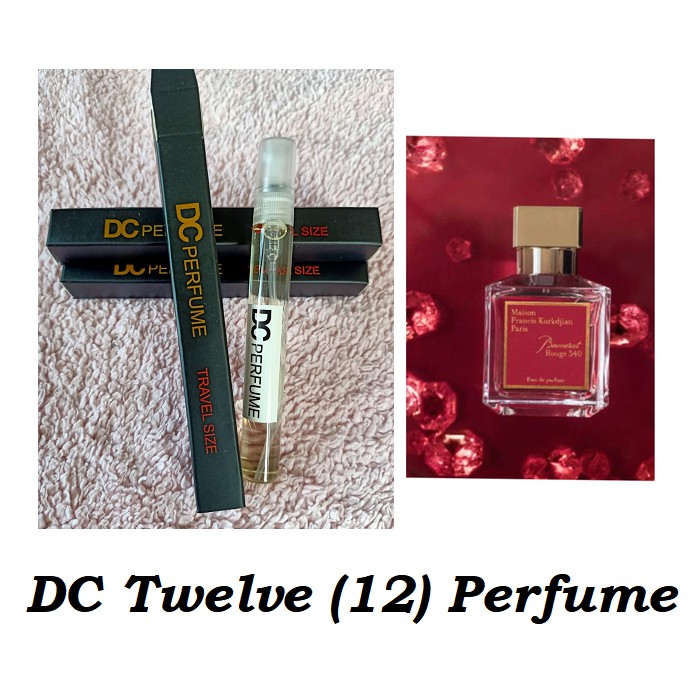 Parfum DC TWELVE (12) PERFUME - identic MFK Baccarat Rouge 540 - TRAVEL SIZE
