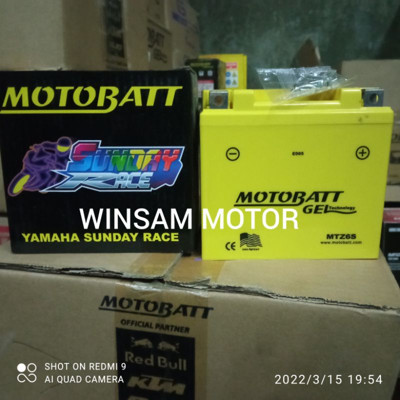 MTZ6S aki Gel kering Merk MOTOBATT (GTZ6S)