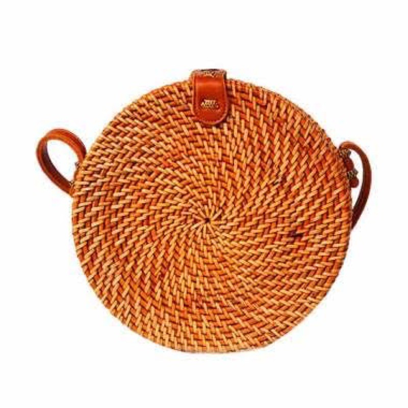 tas rotan sling bag cantik