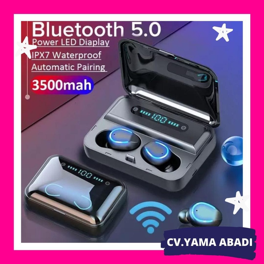 Tws Earphone F9-5 Aerphone Headset Handset Hedset Bloetooth Wireless Android Original