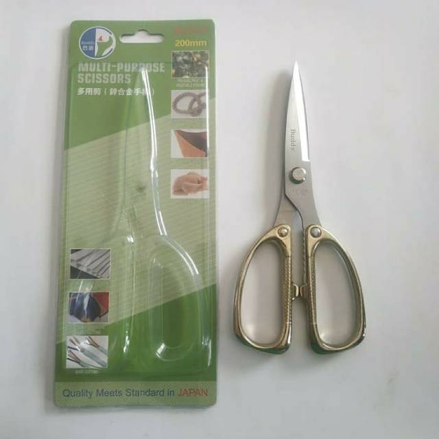 

Gunting Serbaguna / Multi Purpose Scissors Stainless Buddy 7.5 Inci
