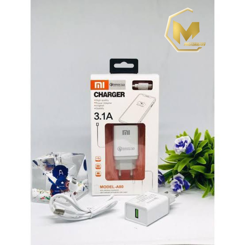 A80 Cashan Cashan XIAOMI 3Amper QUALCOM micro fast Charging Anti meledak REDMI 3 4X 5A 6A 7A MA1094