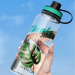 [Gratis Bubble] Botol Minum Tebal Anti Pecah Olahraga 2Liter Botol Minum Think Nature 2L - Botol Set 4 in 1- Drink Bottle
