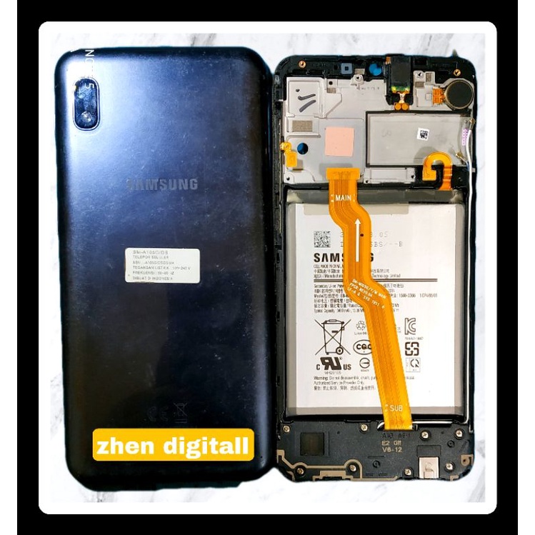frame bezel tulang tengah samsung A105G fullset tinggal naik mesin dan lcd
