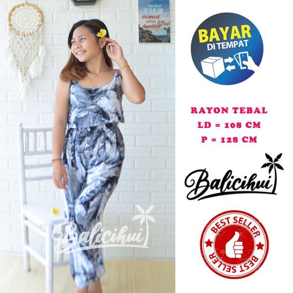 Balicihui jamsuit Kipir Bali Jumpsuit Etnik Jamsuit Wanita Jumpsuit Panjang Nyaman Trendy