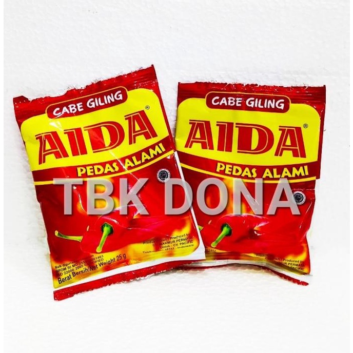 

AIDA CABE GILING sachet 25 gr / CABE BUBUK AIDA Renceng sachet