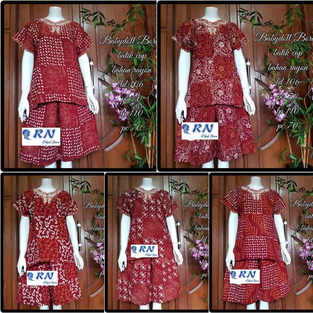 NEW  BABYDOLL BORDIR / BABYDOLL SET / BABYDOLL WANITA TERBARU / BABYDOLL BATIK