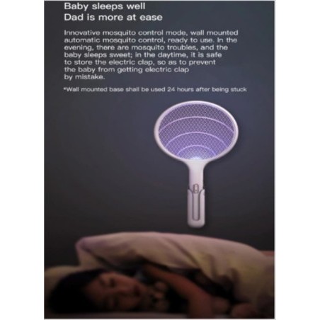 QUALITELL MOSQUITO KILLER 2in1 SWATTER RAKET + LAMPU PEMBUNUH NYAMUK