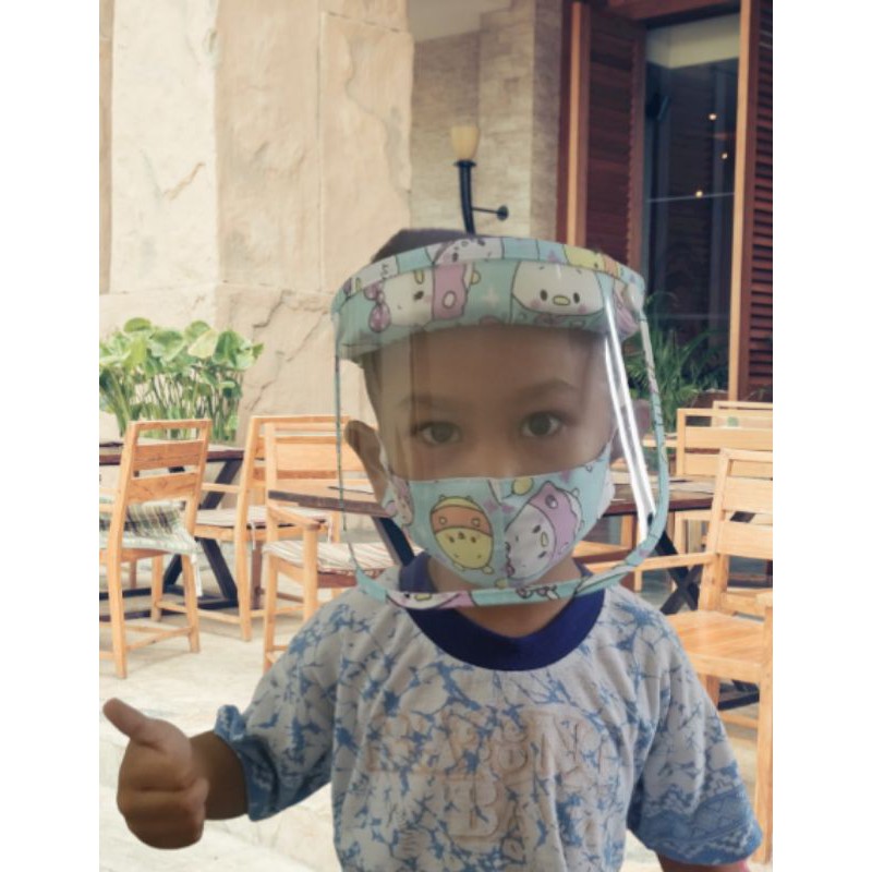 Face shield anak Full jahit