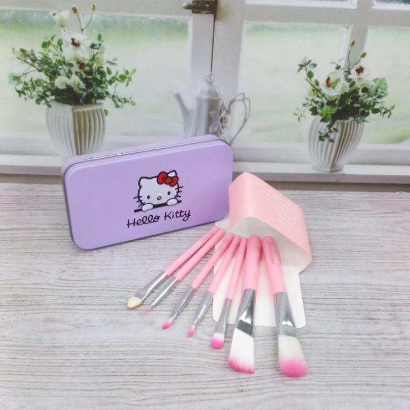 Kuas Make Up 7in1 Hello Kitty Make Up Tolls Make Up Brush