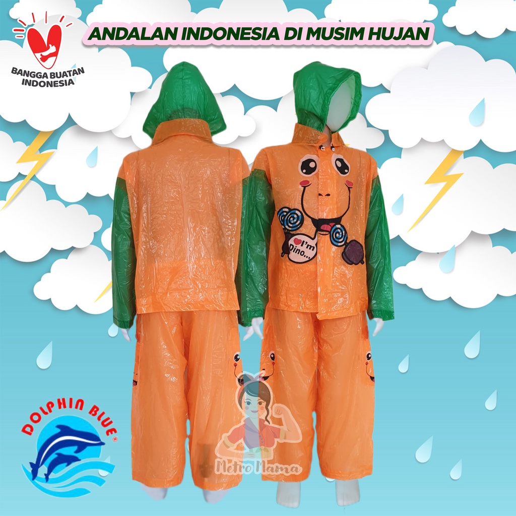 Jas Hujan Anak Jaket Celana BIG KID Raincoat DOLPHIN KID 940