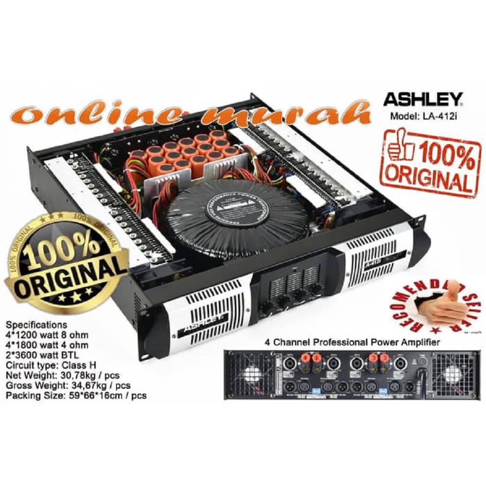 power ashley LA412I ORYGINAL WHITE 4channel ashley la 412i
