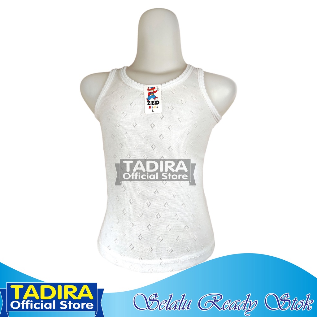 TADIRA 6 Pcs Singlet Putih Anak Perempuan dan Laki Laki Usia 0-15 Tahun Tren