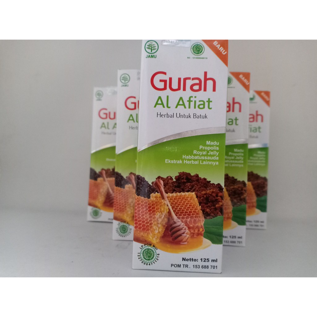 Sirup Madu GURAH Al Afiat 125 ml Original Asli Herbal Pernapasan Gurah Batuk Berdahak Izin BPOM